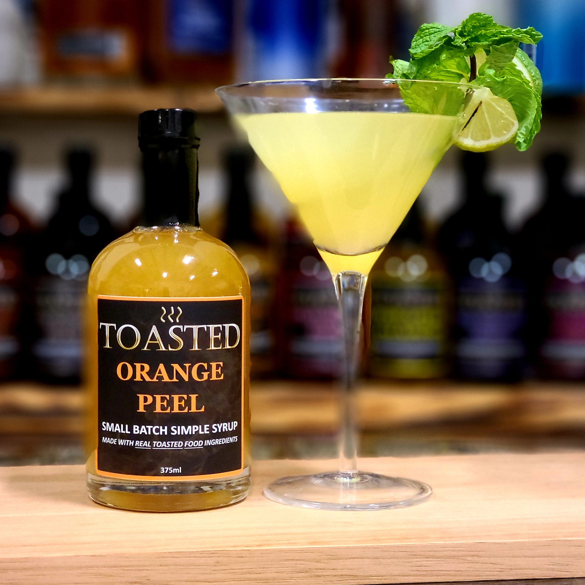 TOASTED Orange Peel Mint Gimlet