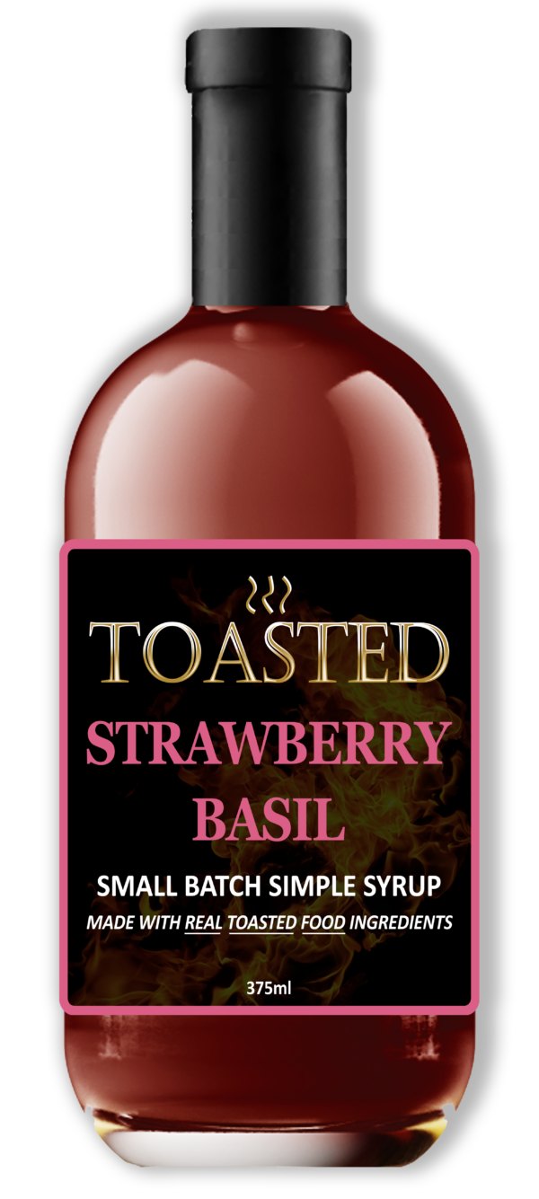 TOASTED Strawberry Basil Small Batch Simple Syrup
